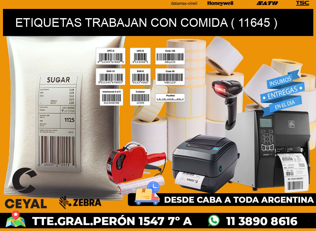 ETIQUETAS TRABAJAN CON COMIDA ( 11645 )