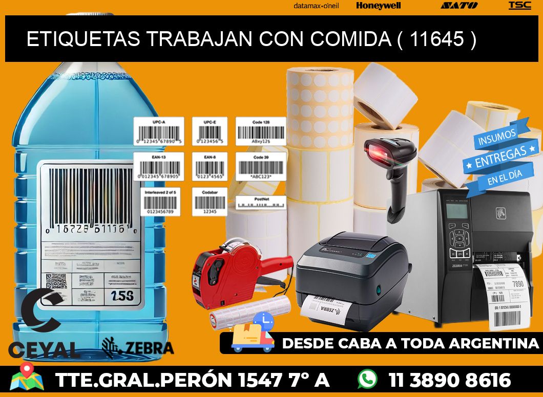 ETIQUETAS TRABAJAN CON COMIDA ( 11645 )