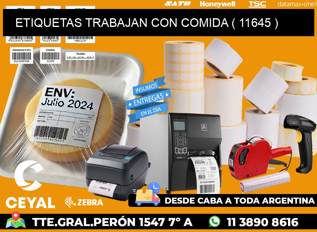ETIQUETAS TRABAJAN CON COMIDA ( 11645 )