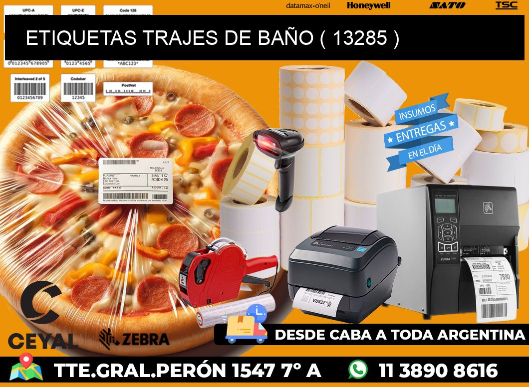 ETIQUETAS TRAJES DE BAÑO ( 13285 )