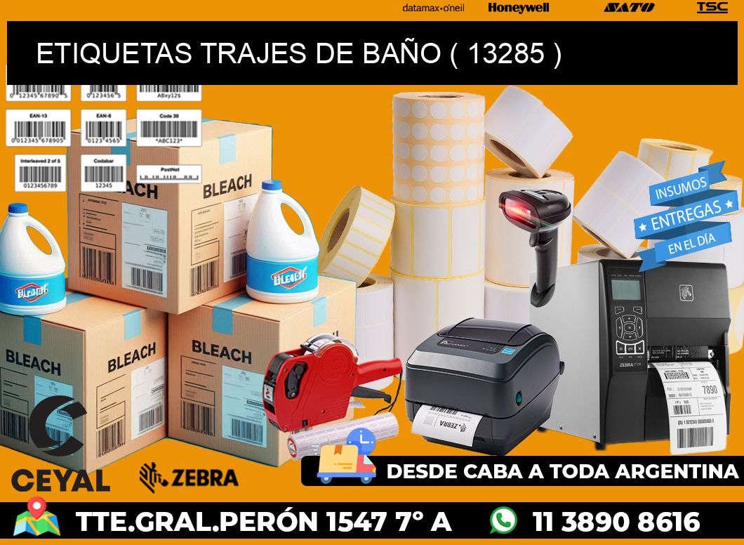 ETIQUETAS TRAJES DE BAÑO ( 13285 )