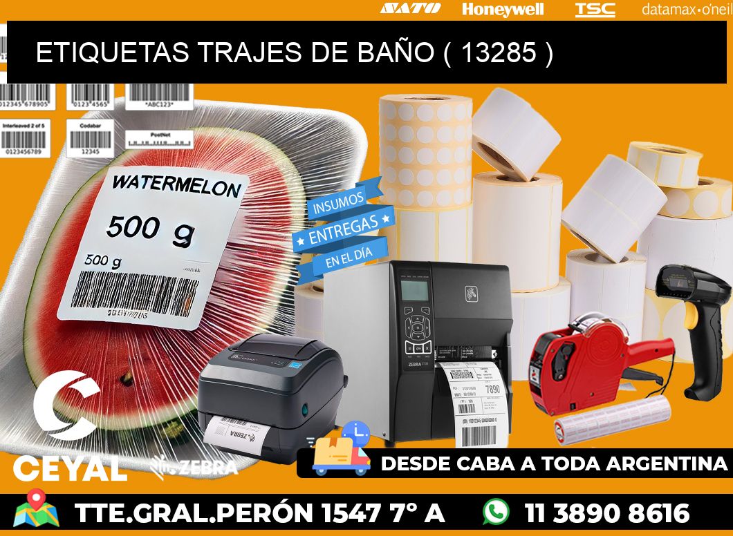 ETIQUETAS TRAJES DE BAÑO ( 13285 )