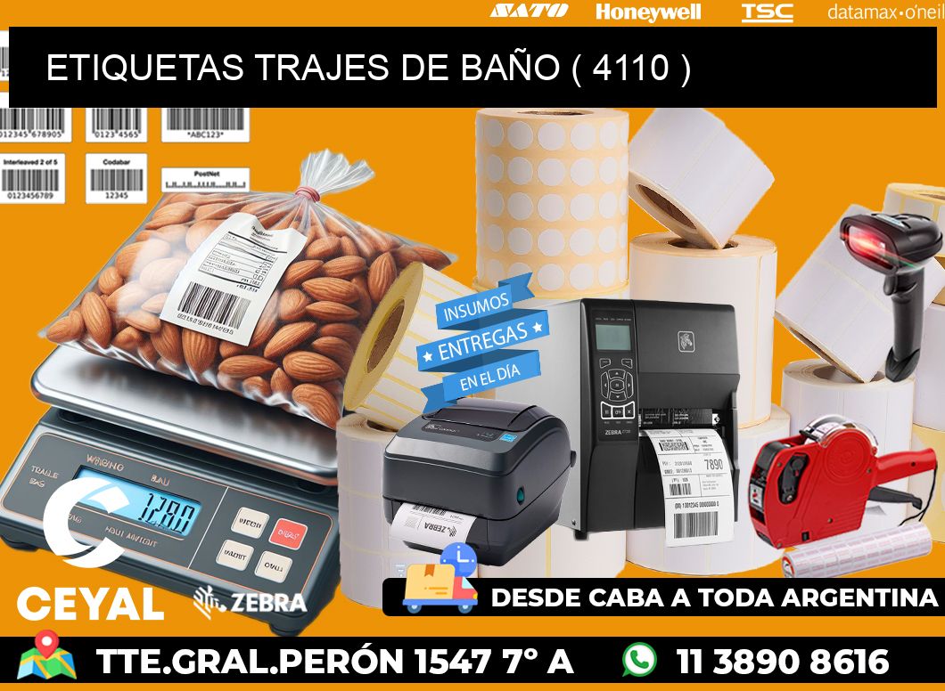 ETIQUETAS TRAJES DE BAÑO ( 4110 )