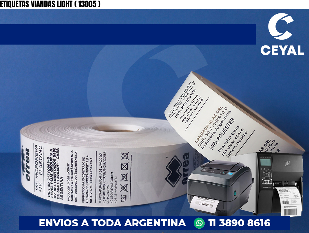 ETIQUETAS VIANDAS LIGHT ( 13005 )