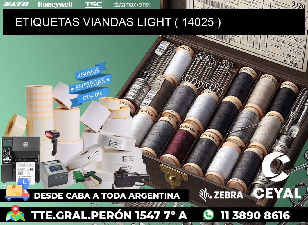 ETIQUETAS VIANDAS LIGHT ( 14025 )