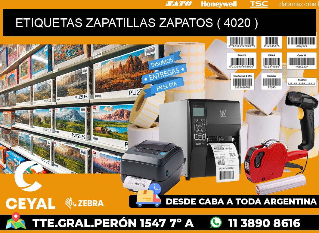 ETIQUETAS ZAPATILLAS ZAPATOS ( 4020 )