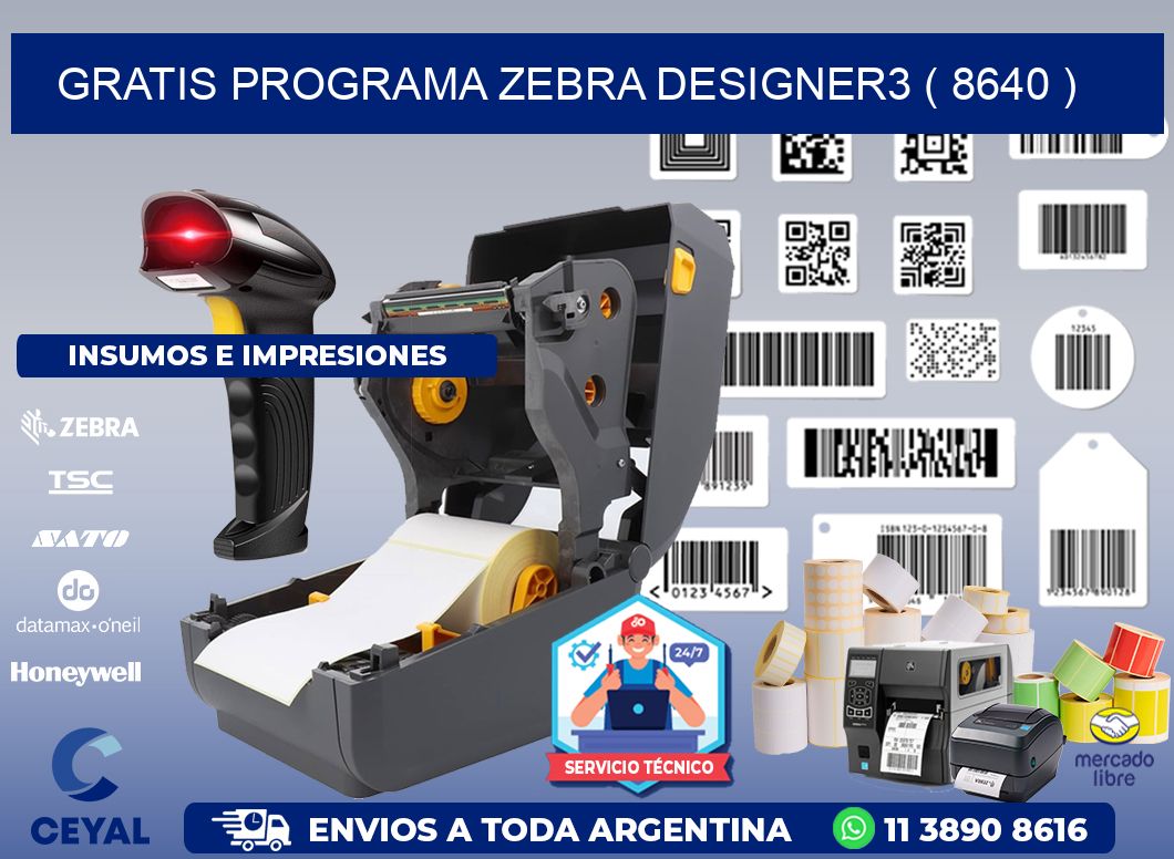 GRATIS PROGRAMA ZEBRA DESIGNER3 ( 8640 )