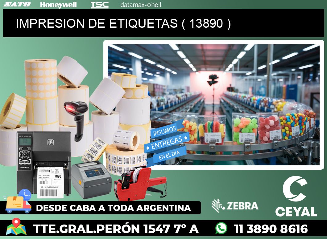 IMPRESION DE ETIQUETAS ( 13890 )