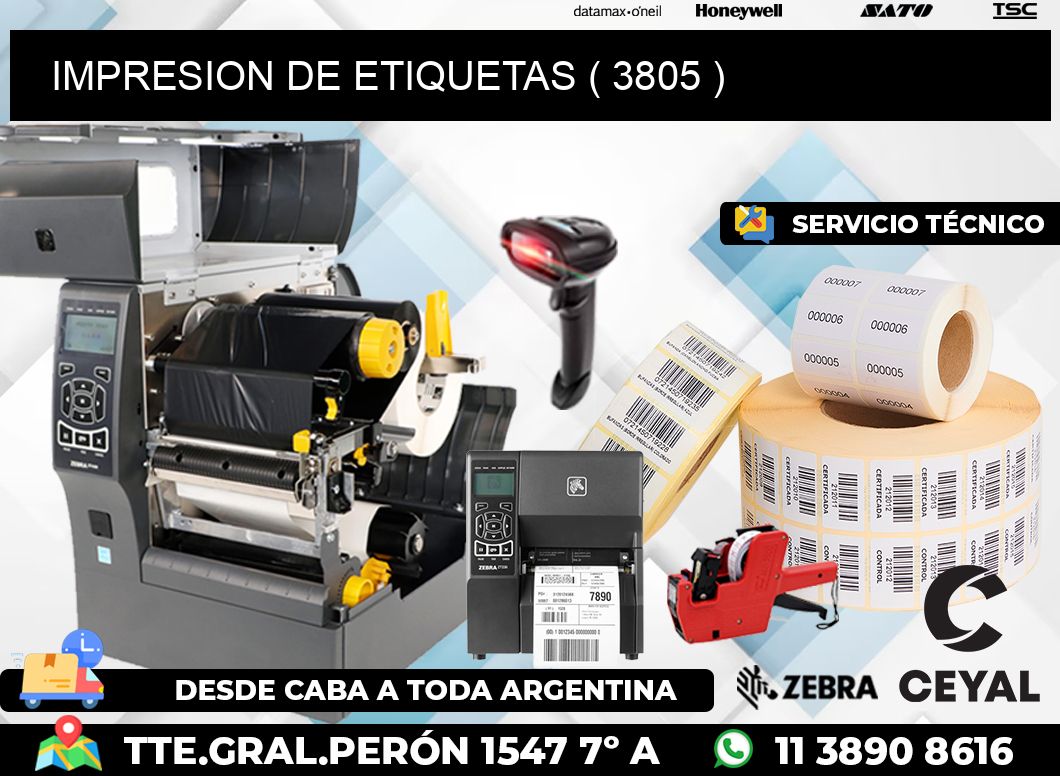 IMPRESION DE ETIQUETAS ( 3805 )
