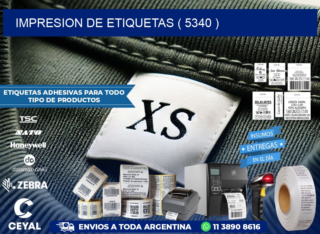 IMPRESION DE ETIQUETAS ( 5340 )
