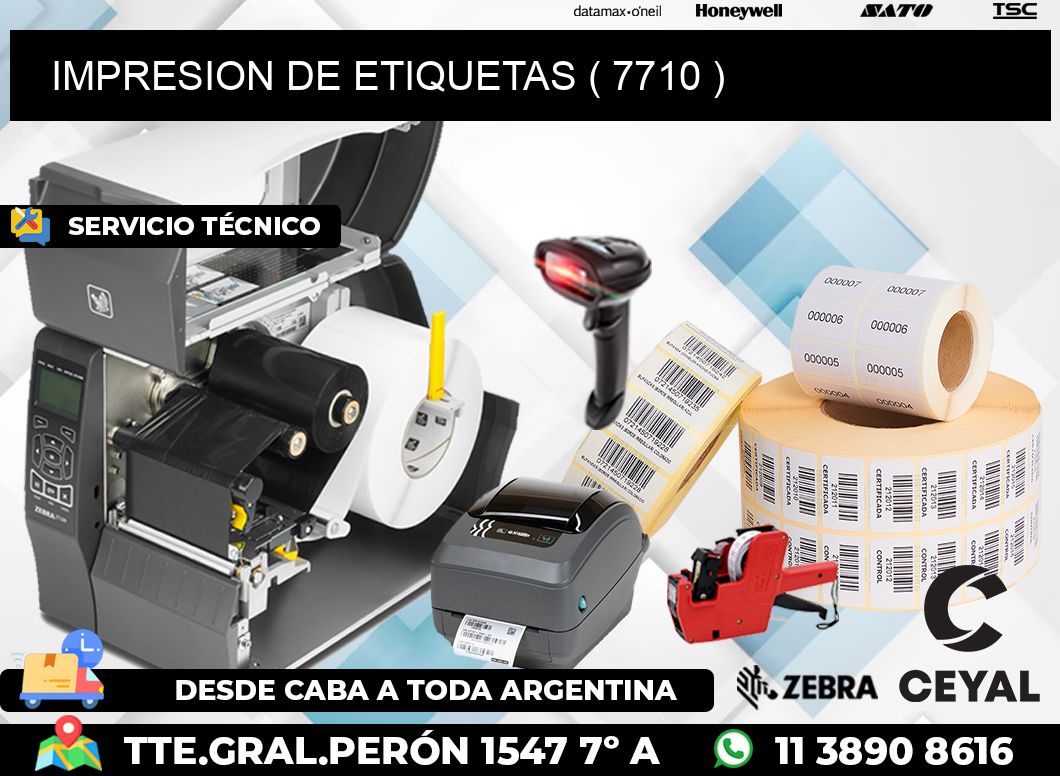 IMPRESION DE ETIQUETAS ( 7710 )