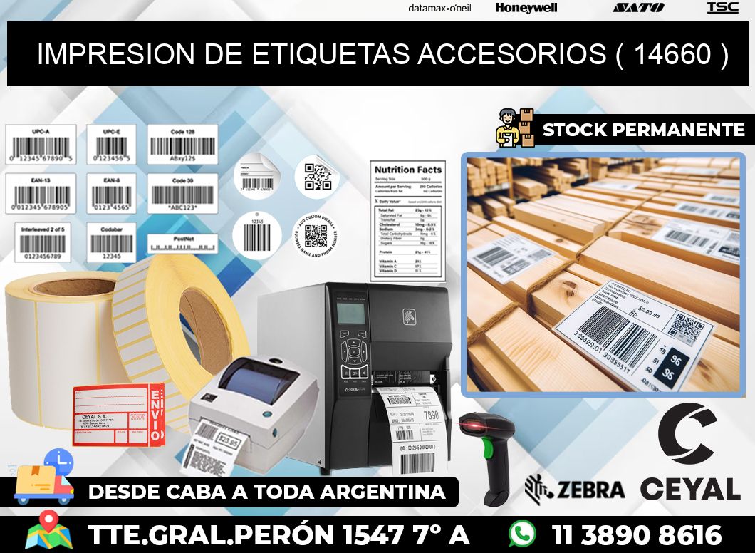 IMPRESION DE ETIQUETAS ACCESORIOS ( 14660 )