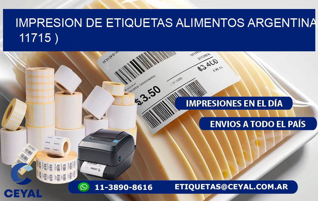 IMPRESION DE ETIQUETAS ALIMENTOS ARGENTINA   11715 )