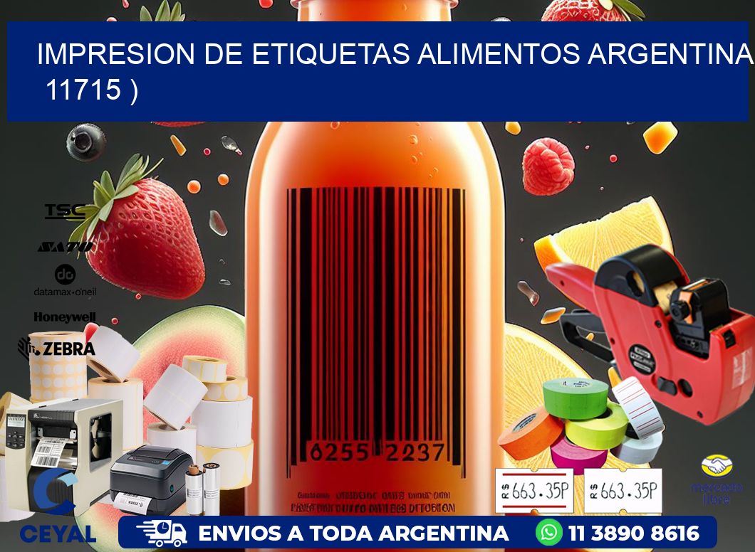 IMPRESION DE ETIQUETAS ALIMENTOS ARGENTINA 11715 )
