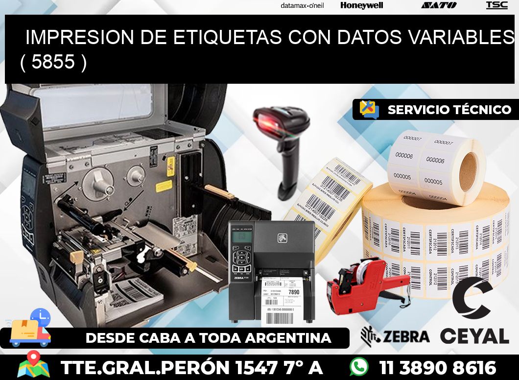 IMPRESION DE ETIQUETAS CON DATOS VARIABLES ( 5855 )