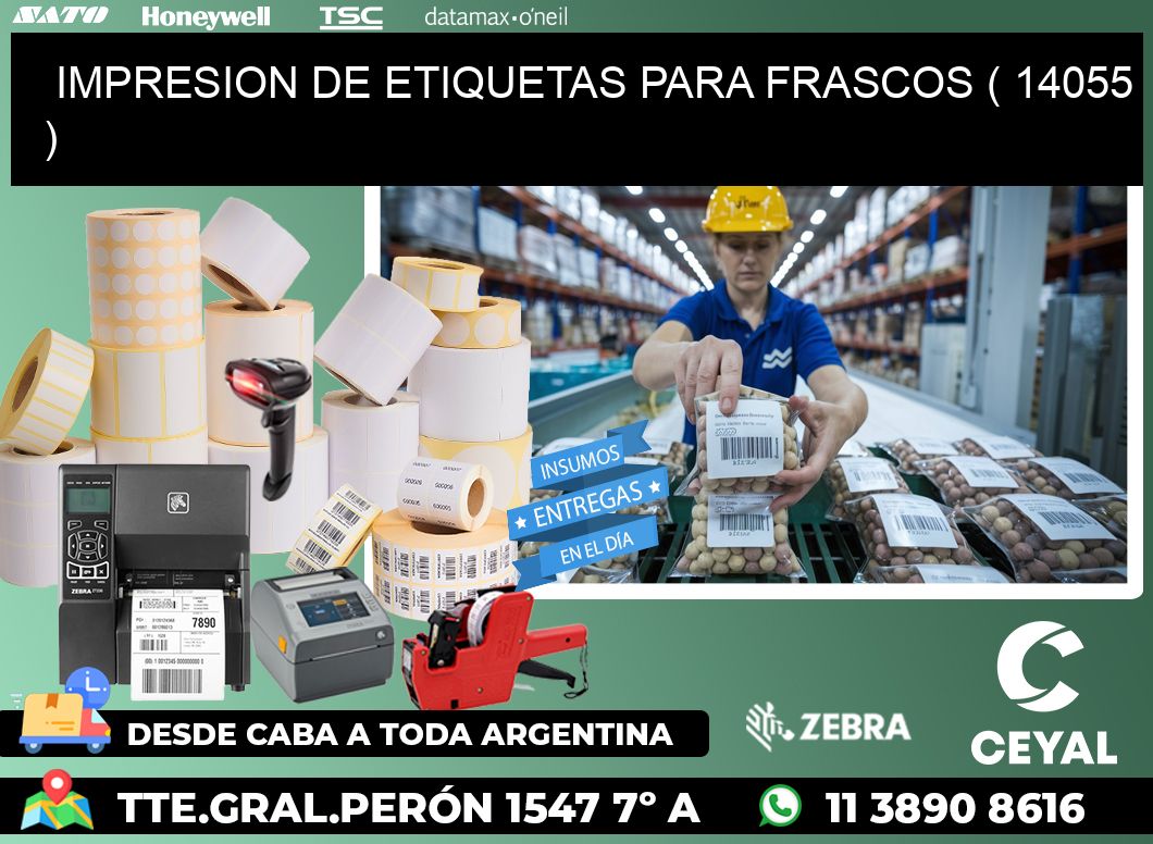 IMPRESION DE ETIQUETAS PARA FRASCOS ( 14055 )