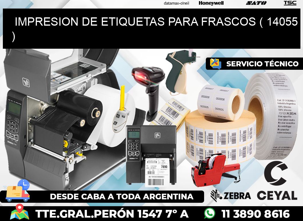 IMPRESION DE ETIQUETAS PARA FRASCOS ( 14055 )