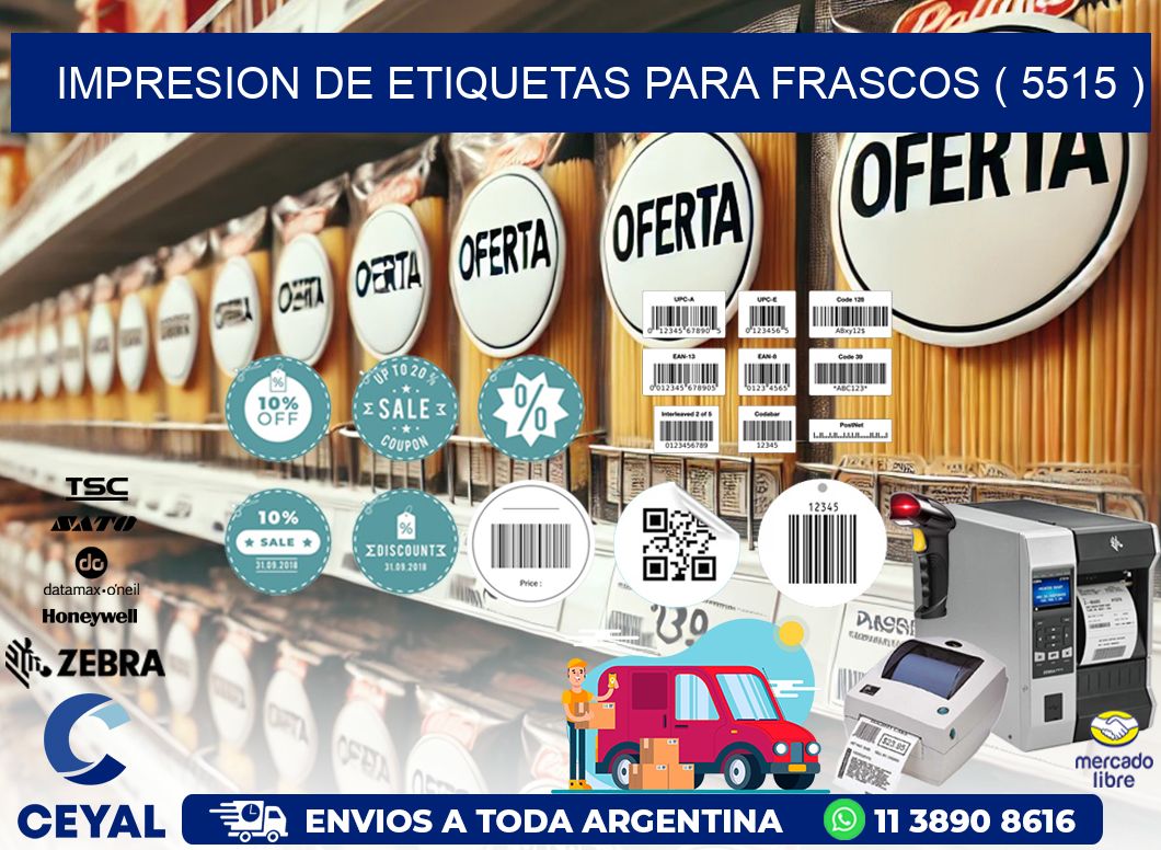 IMPRESION DE ETIQUETAS PARA FRASCOS ( 5515 )