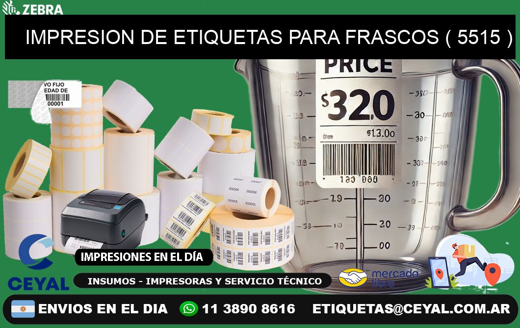 IMPRESION DE ETIQUETAS PARA FRASCOS ( 5515 )