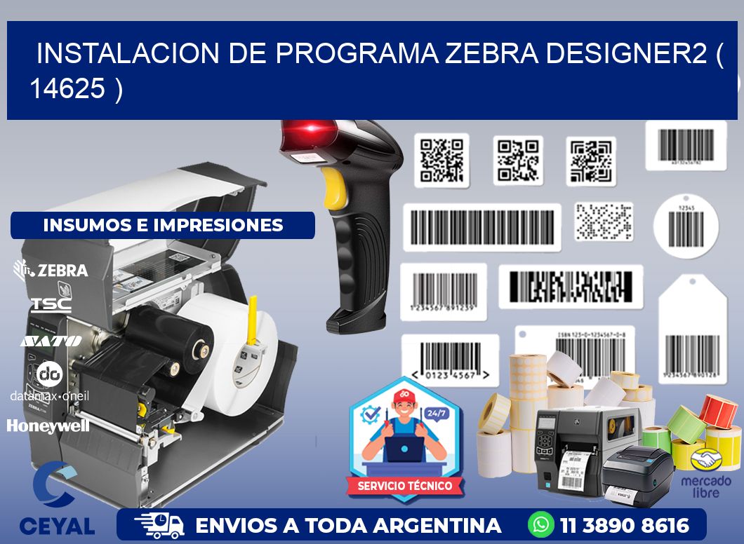 INSTALACION DE PROGRAMA ZEBRA DESIGNER2 ( 14625 )