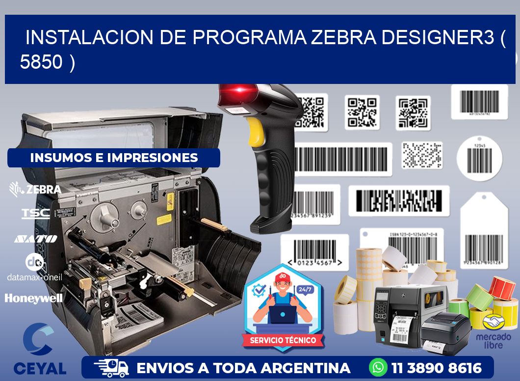 INSTALACION DE PROGRAMA ZEBRA DESIGNER3 ( 5850 )