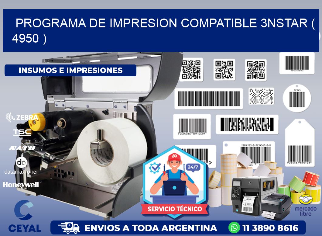 PROGRAMA DE IMPRESION COMPATIBLE 3NSTAR ( 4950 )