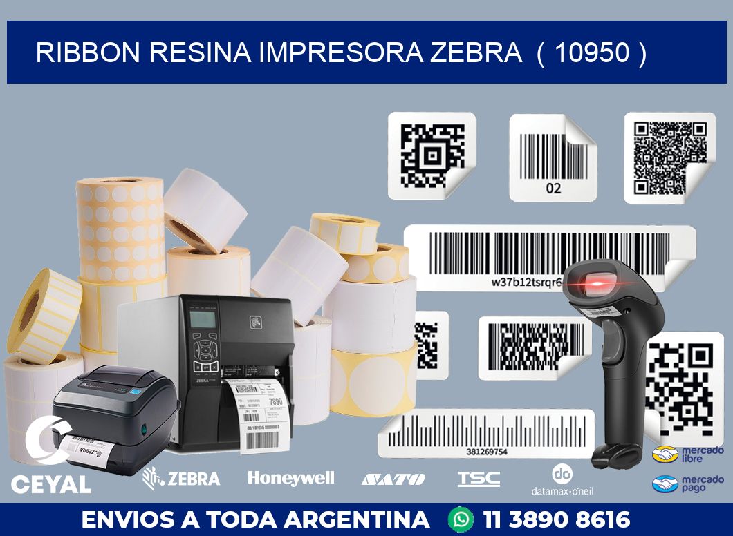 RIBBON RESINA IMPRESORA ZEBRA  ( 10950 )
