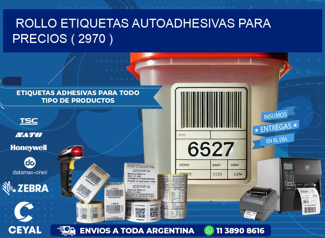 ROLLO ETIQUETAS AUTOADHESIVAS PARA PRECIOS ( 2970 )