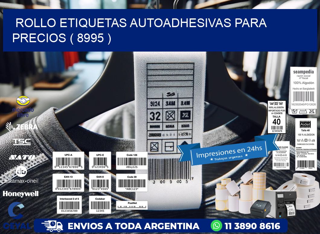 ROLLO ETIQUETAS AUTOADHESIVAS PARA PRECIOS ( 8995 )