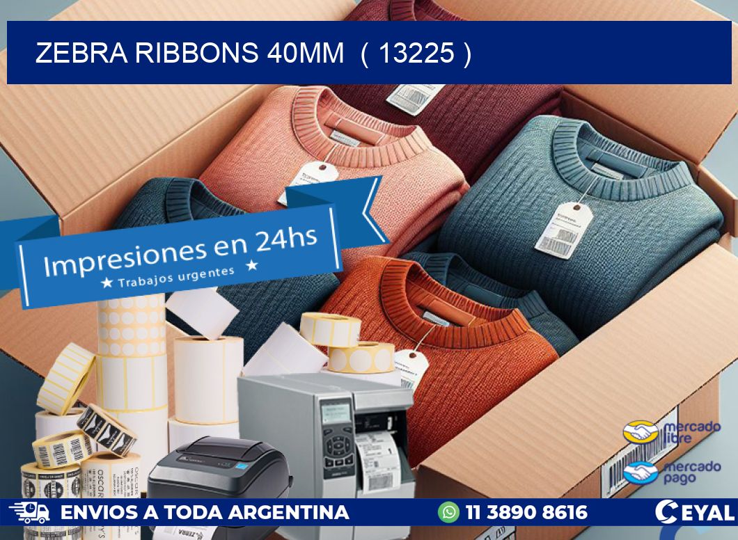 ZEBRA RIBBONS 40MM ( 13225 )