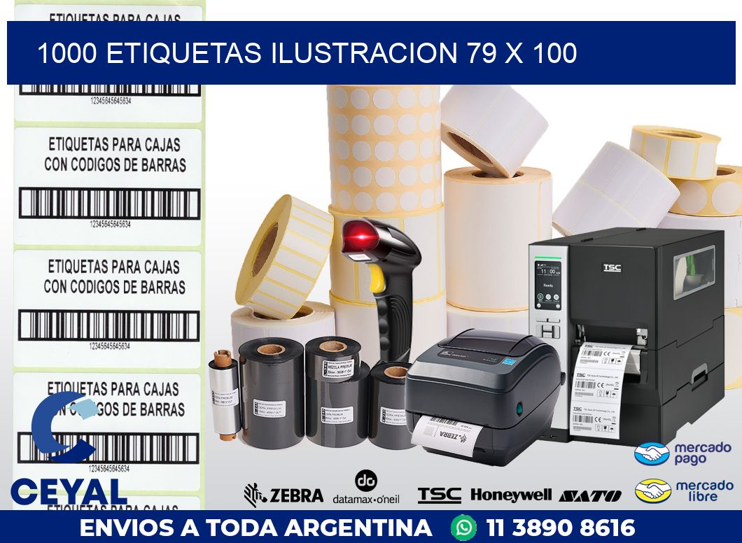 1000 ETIQUETAS ILUSTRACION 79 x 100