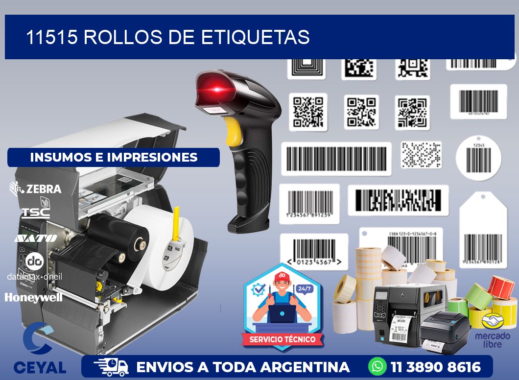 11515 ROLLOS DE ETIQUETAS