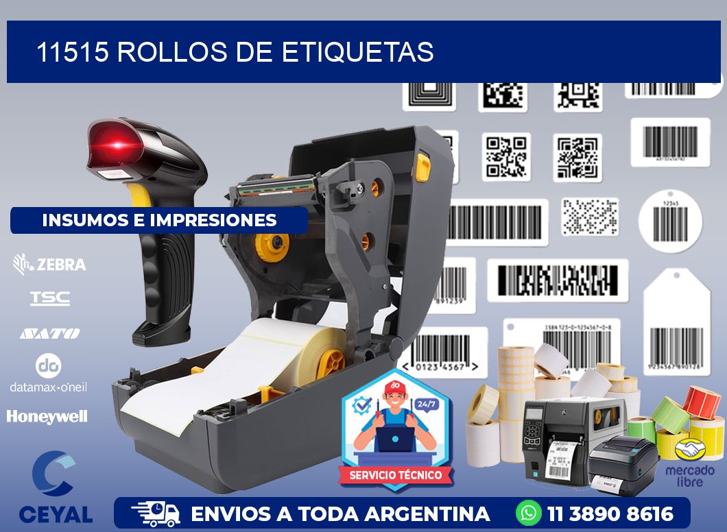 11515 ROLLOS DE ETIQUETAS