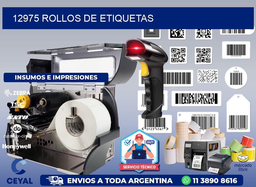 12975 ROLLOS DE ETIQUETAS