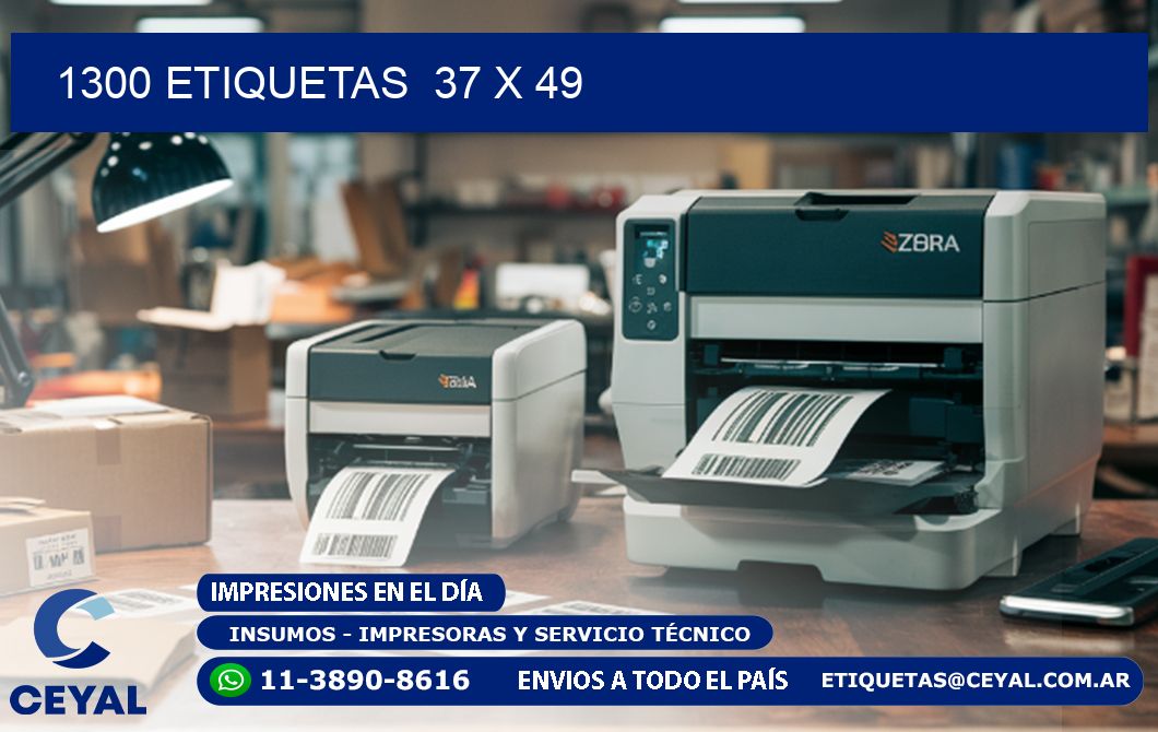 1300 ETIQUETAS  37 x 49