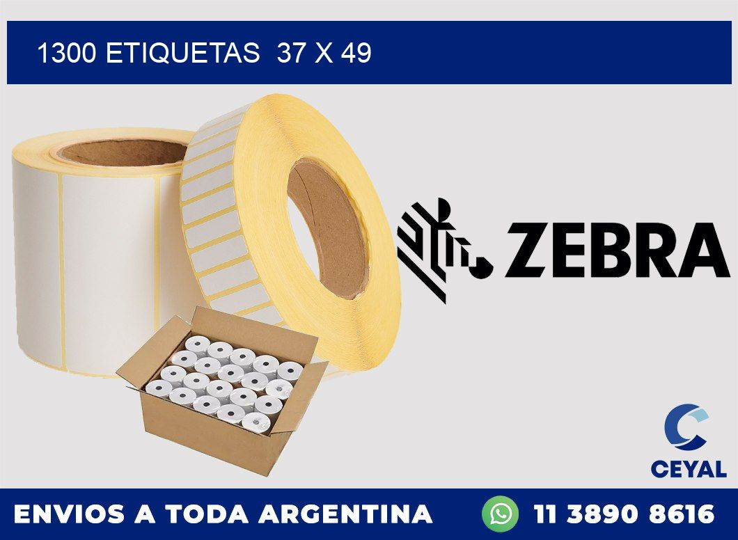 1300 ETIQUETAS  37 x 49