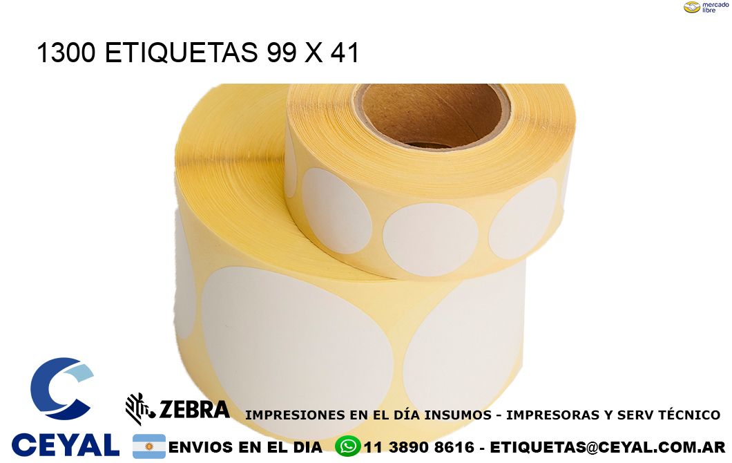 1300 ETIQUETAS 99 x 41