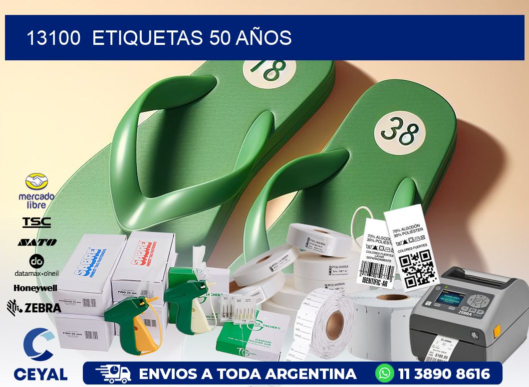 13100 ETIQUETAS 50 AÑOS