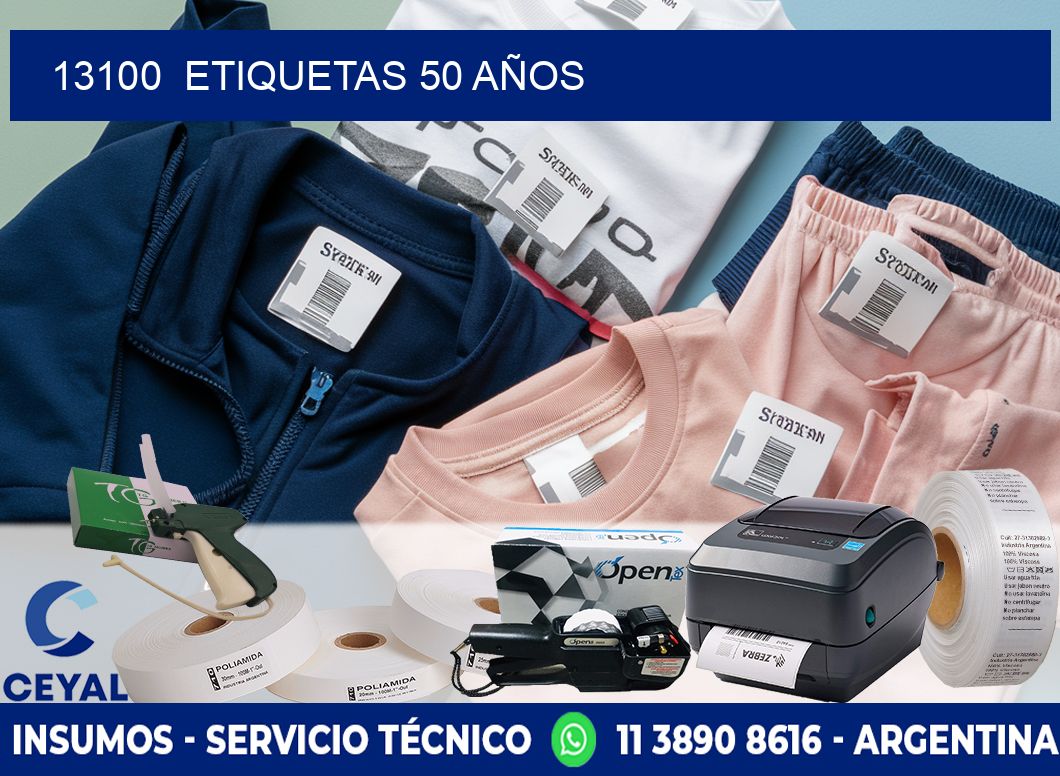 13100  ETIQUETAS 50 AÑOS