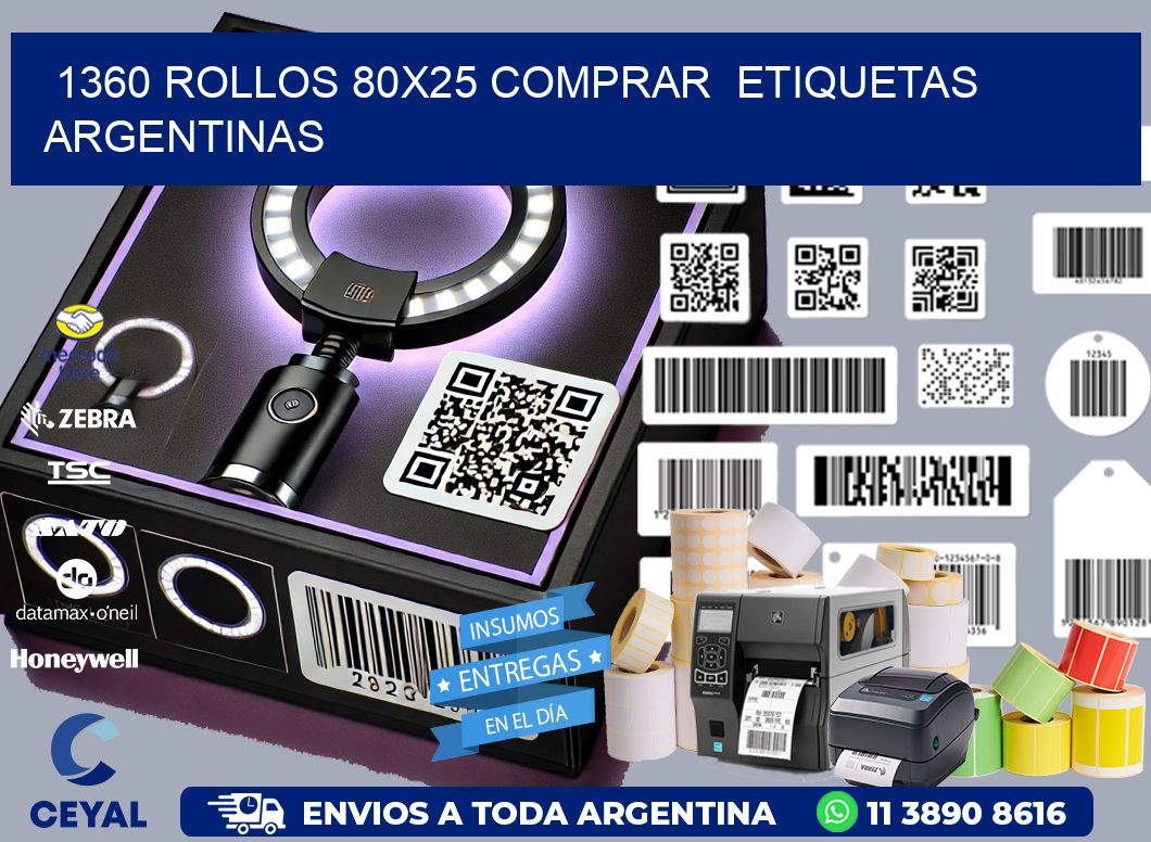 1360 ROLLOS 80X25 COMPRAR ETIQUETAS ARGENTINAS