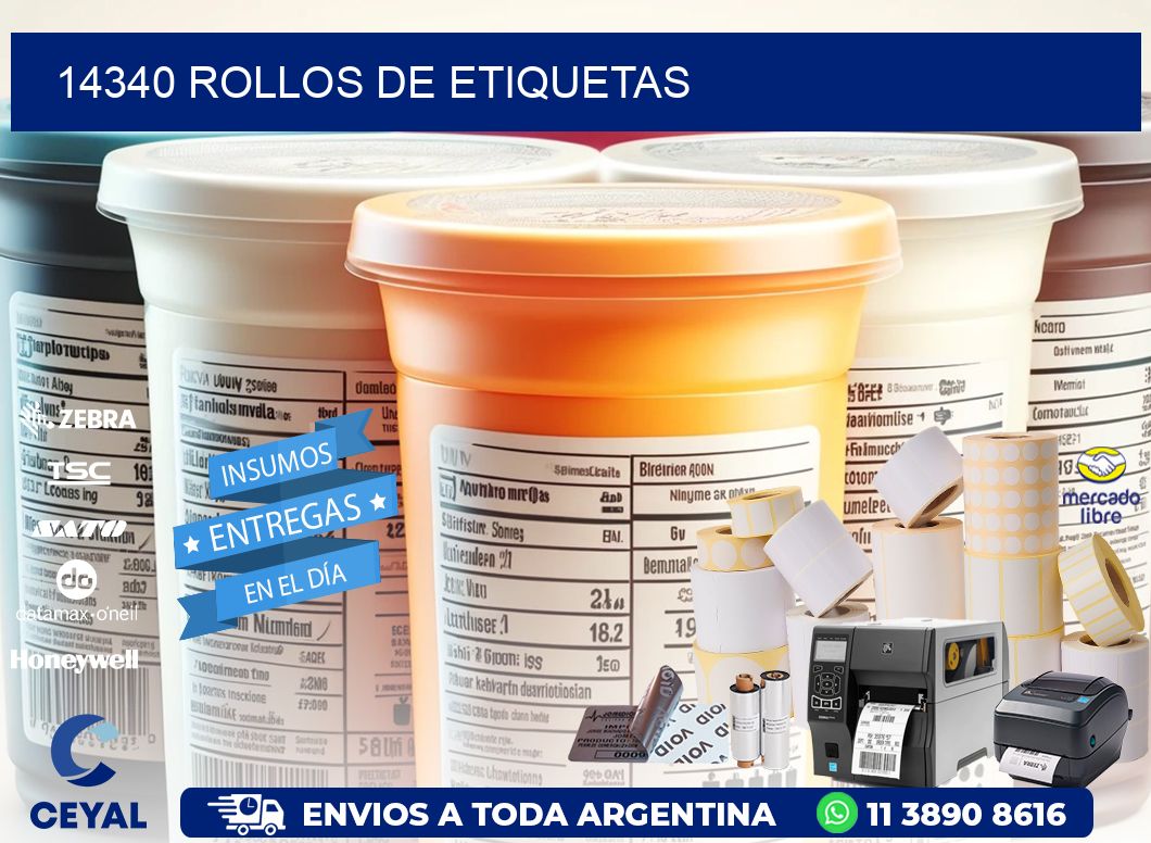 14340 ROLLOS DE ETIQUETAS