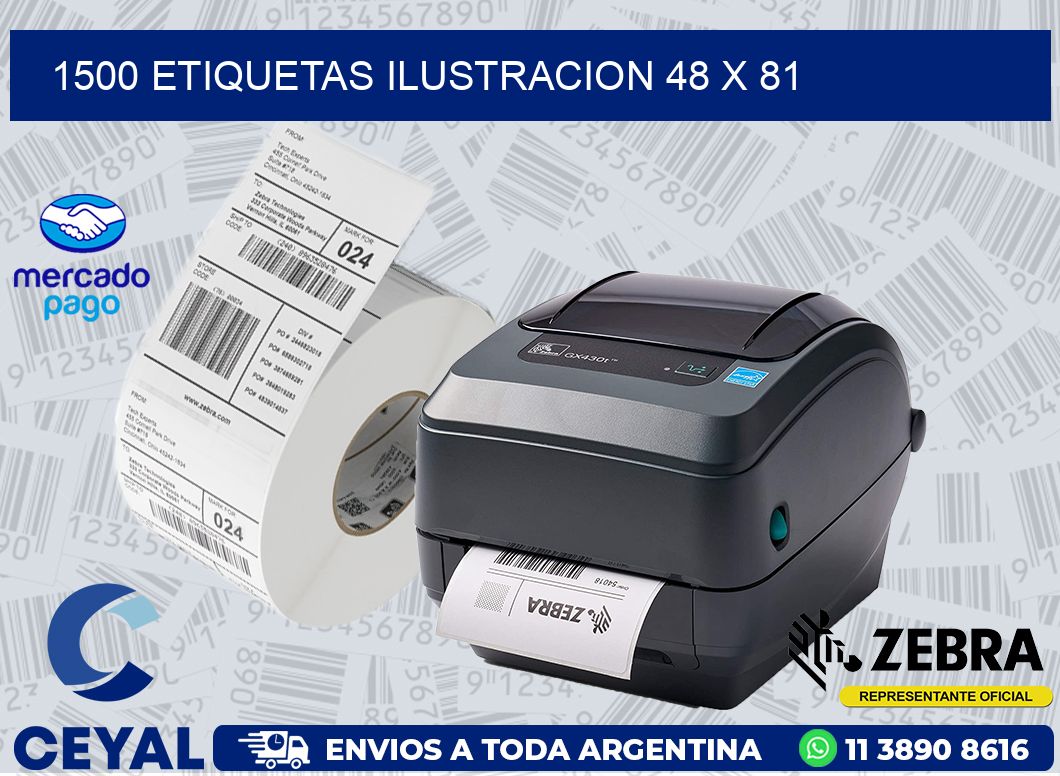 1500 ETIQUETAS ILUSTRACION 48 x 81