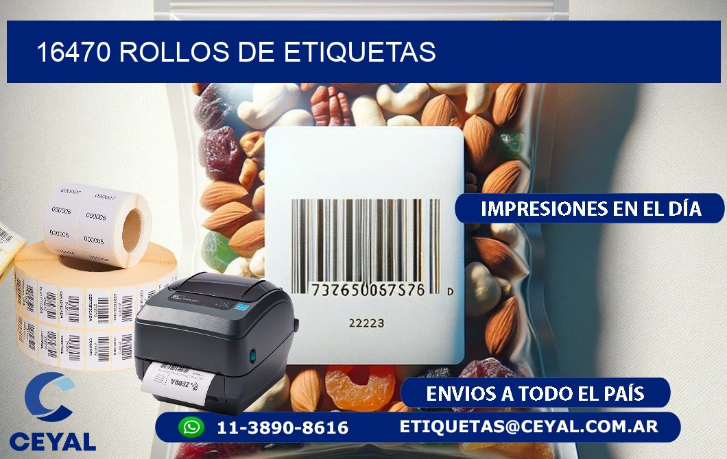 16470 ROLLOS DE ETIQUETAS
