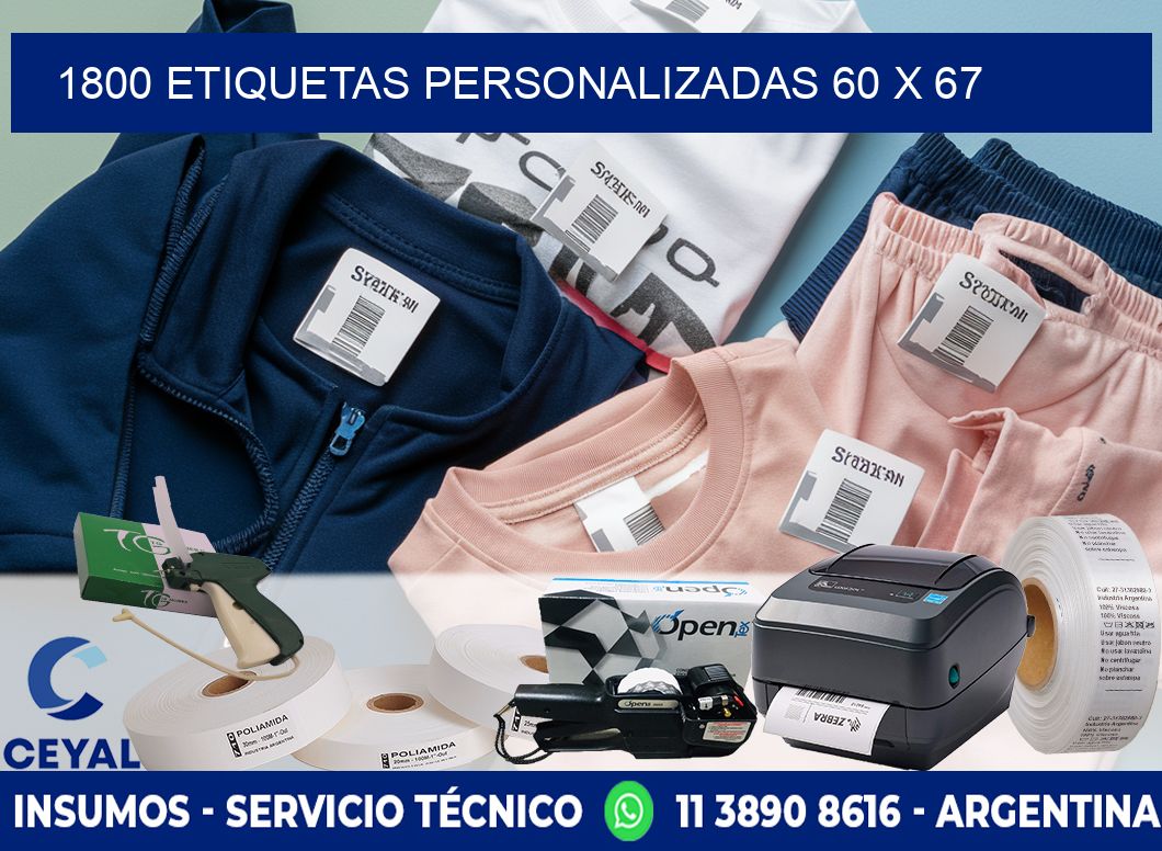 1800 ETIQUETAS PERSONALIZADAS 60 x 67