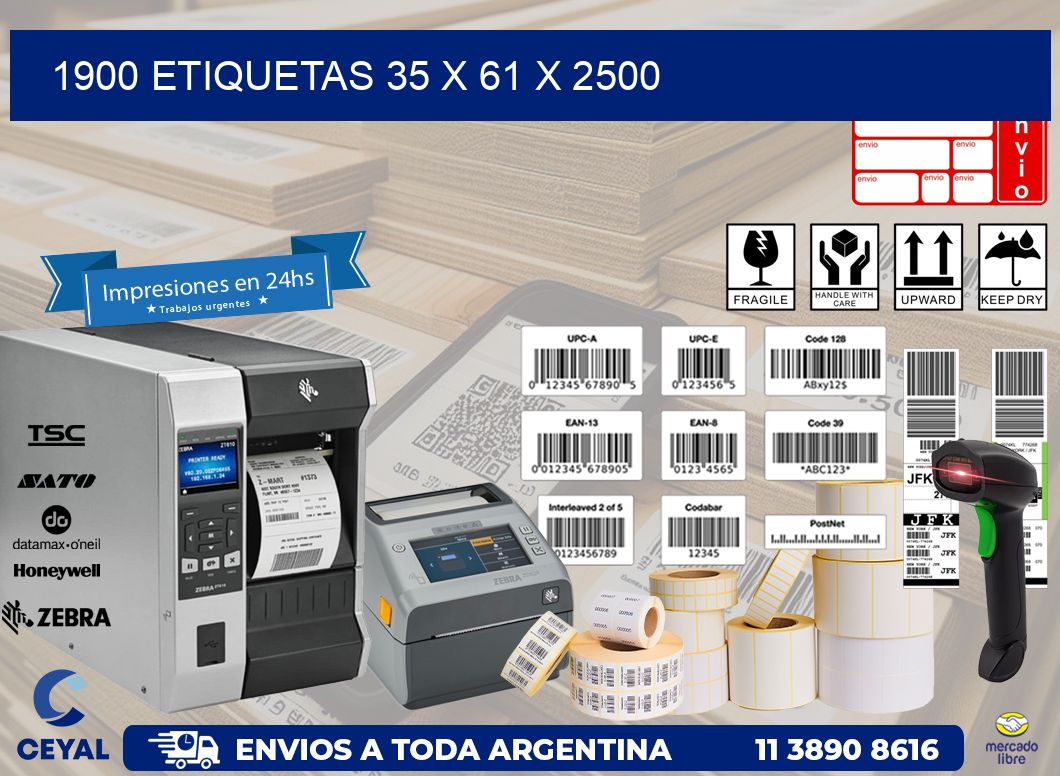 1900 ETIQUETAS 35 x 61 x 2500