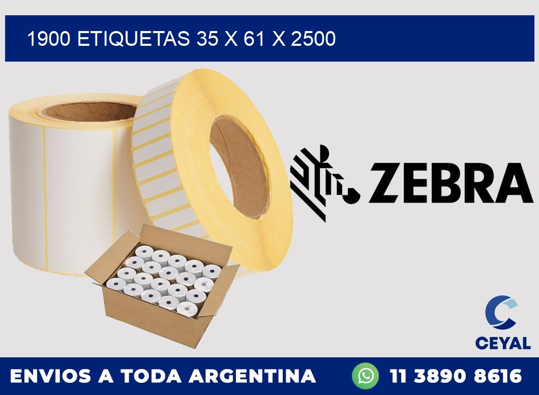 1900 ETIQUETAS 35 x 61 x 2500
