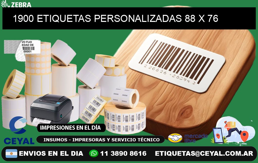 1900 ETIQUETAS PERSONALIZADAS 88 x 76