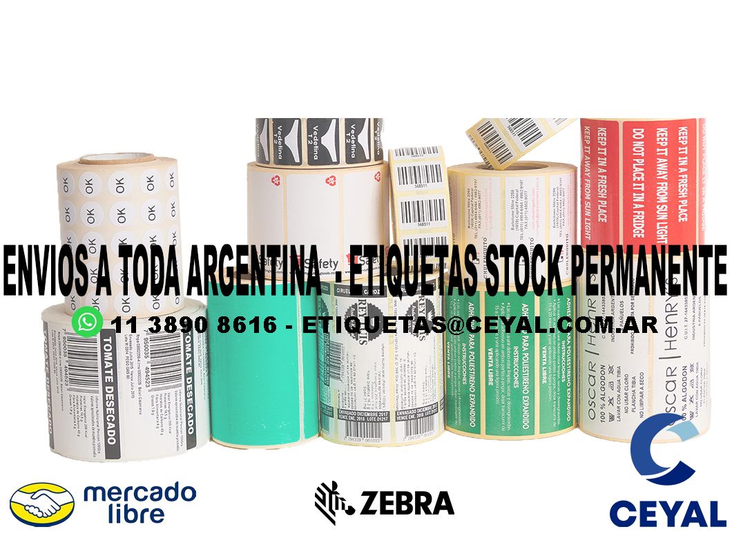 2000 ETIQUETAS RIBBON 80 x 35 ENVIOS ARGENTINA