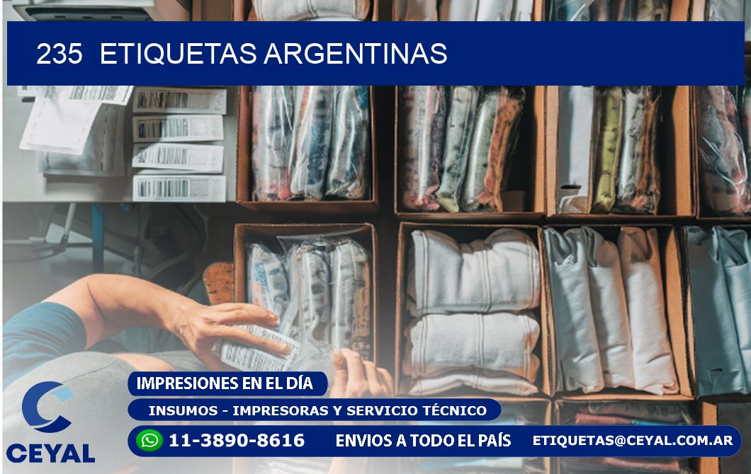 235 ETIQUETAS ARGENTINAS