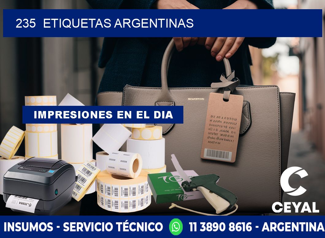235 ETIQUETAS ARGENTINAS